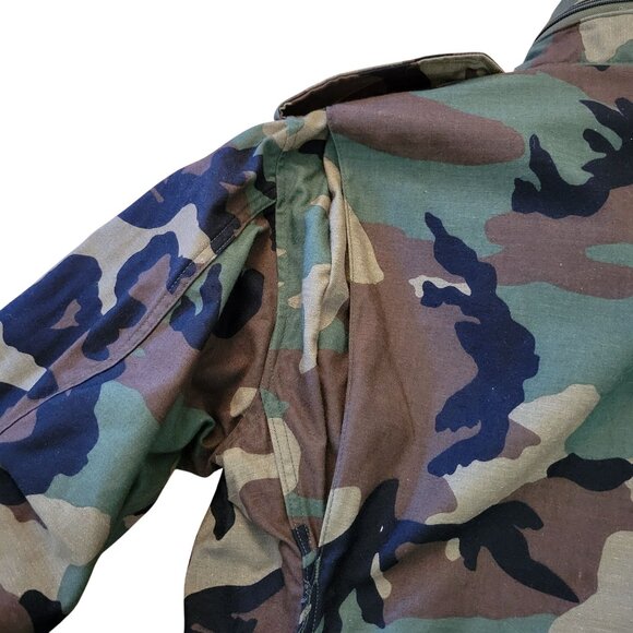 Military Camouflage S Field Jacket Coat Grunge Gorpcore Vintage Cold Weather - Picture 11 of 11